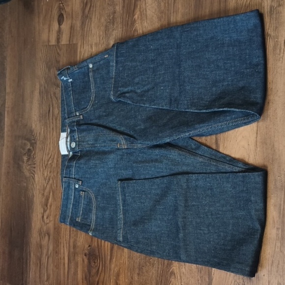 Everlane Dark Wash Cotton Straight Leg Blue Jeans PP - Picture 1 of 4